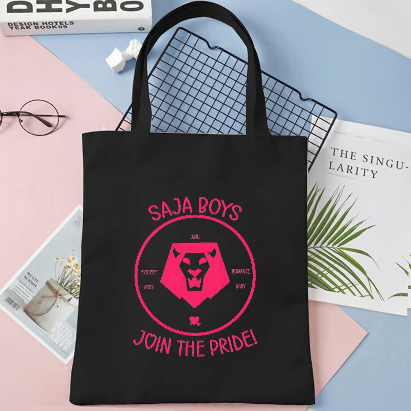 KPOP Demon Hunter Girl Group Saja Boys One-shoulder Canvas Bag Female Student Daily Shopping Handbag