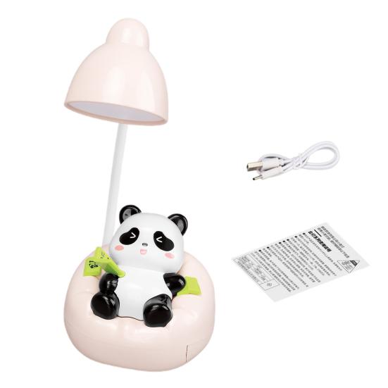 Светодиодная настольная лампа Panda Night Light с ящиком для чтения, регулируемая яркость, перезаряжаемая настольная лампа Panda для детской комнаты, спальни