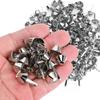 200Pcs Flat Feet Studs Silver DIY Leather Luggage Bags Handbags Craft Accessories 12mm