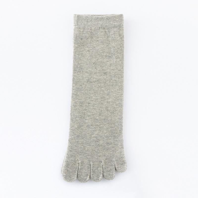 Toe Socks Men Cotton Five Fingers Socks Breathable Short Ankle Crew Socks Sports Running Solid Color Black White Grey Male Socks