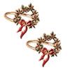 Christmas Napkin Rings Exquisite Decorative Zinc Alloy Napkin Buckles Christmas Banquet Hotel Table Decor Daily Use