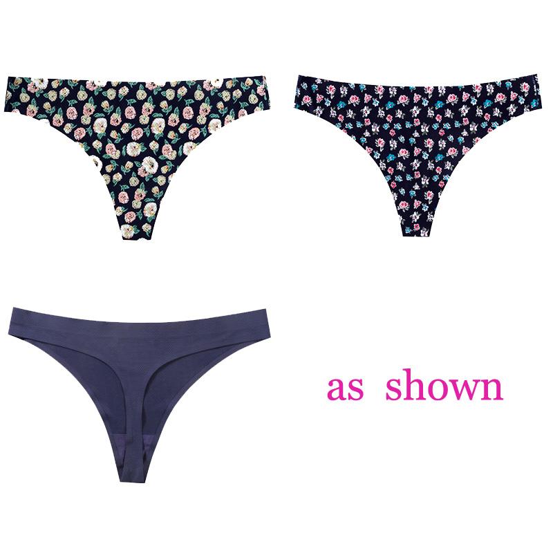 CINOON 3 шт./лот, женское сексуальное нижнее белье с цветами, соблазнительные трусики с низкой талией, стринги, дышащее нижнее белье без следов, стринги, нижнее белье
