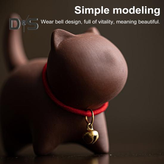 Чайный сервиз «Котенок» с изображением питомца в стиле кунг-фу, изготовленный вручную из фиолетового песка, для чайного домика в стиле восточной элегантности, для стола, домашнего офиса, чайной комнаты, уникальный подарок для любителей чая