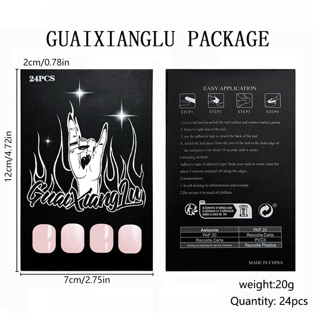 24 шт. накладные ногти короткие миндалевидные искусственные ногти акриловые полное покрытие накладные ногти маникюр нейл-арт