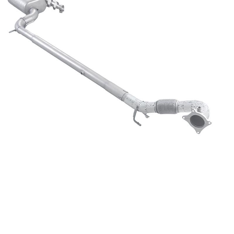 Golf 6 GTI 2.0T Performance Exhaust: Straight-through Header, Mid & Rear Sections, Single Muffler, Single Valve, Dual-Outlet.