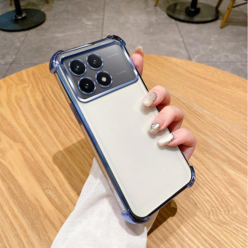 Чехол для Poco X6 Pro Чехол для телефона Poco F6 Pro Чехол для Poco X6 Утолщенные углы Poco F6 Ударопрочный Покрытие Силиконовая задняя крышка