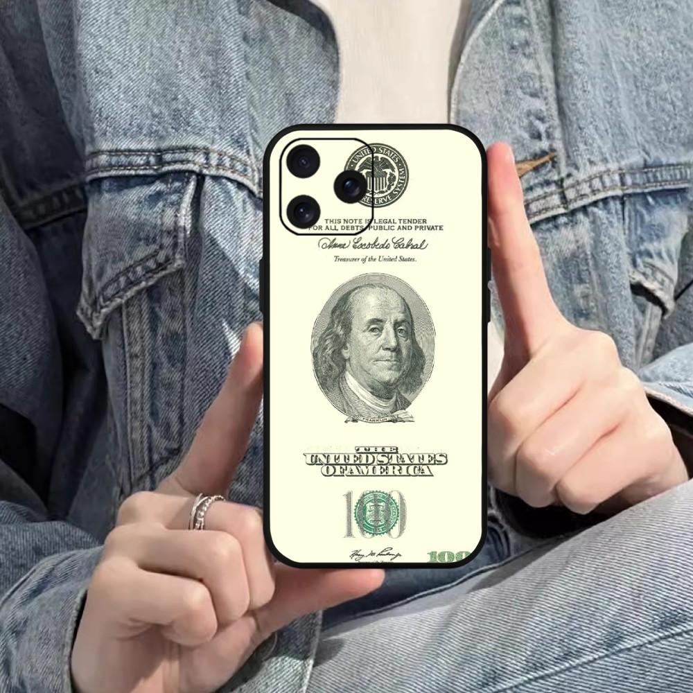 Роскошный забавный чехол для телефона в виде доллара США для Samsung S20 S21 S22 S23 S24 Note 20 4G 5G Plus Ultra Black Soft Shell