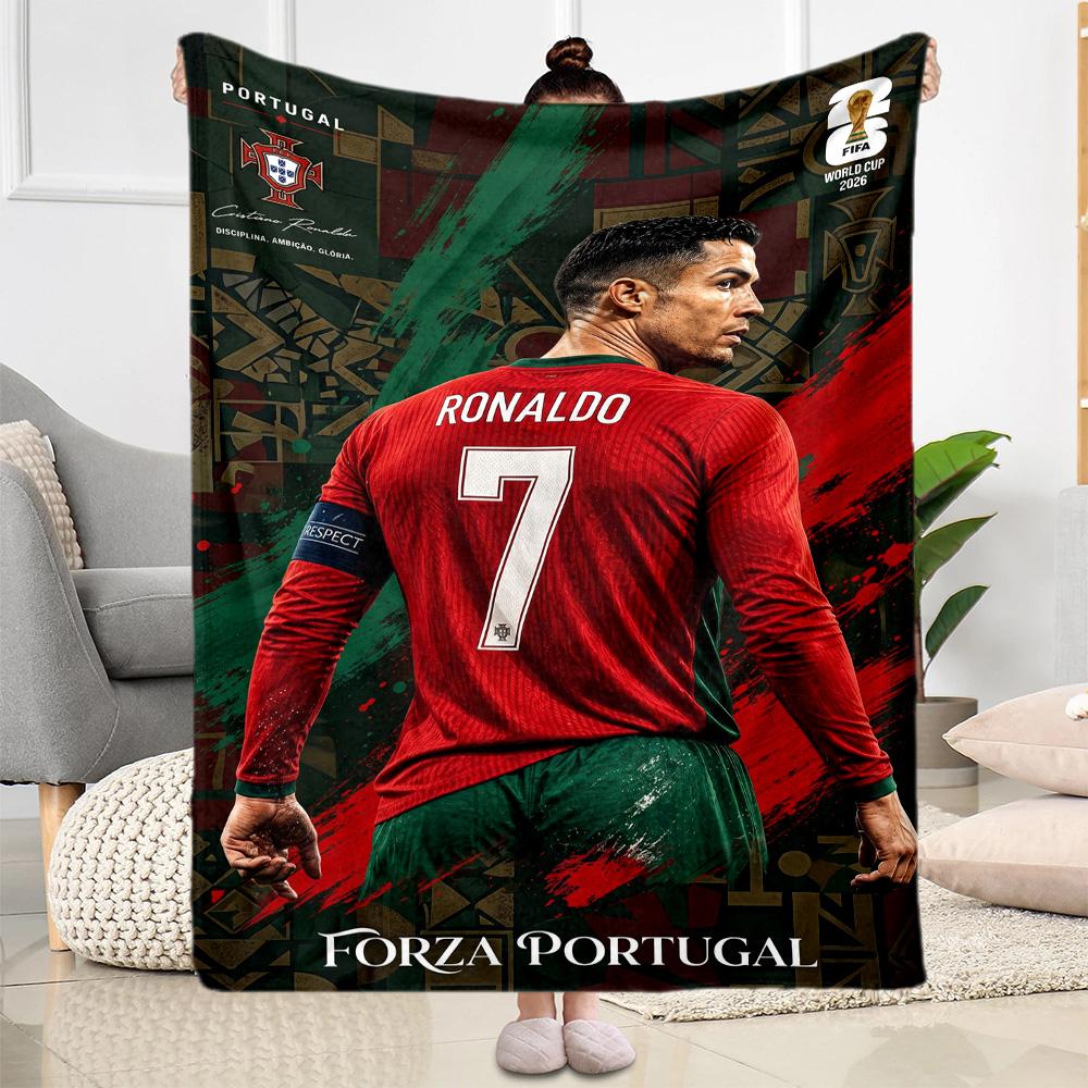 Cristiano Ronaldo 207 Blanket Comfortable Great for Seaside Picnics Bed Four Seasons Universal Modern Birthday Christmas Gift Blanket