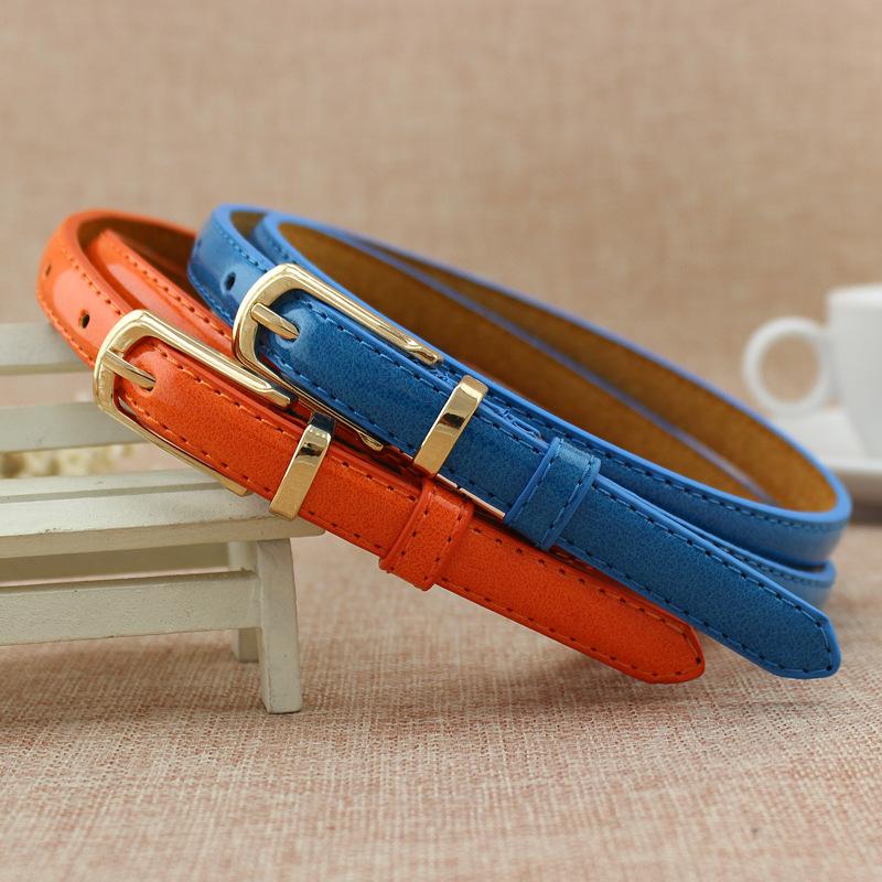 Mary Korean Style Pin Buckle Versatile Dress Belt Female Lady Fine Candy Color Decoration Belt