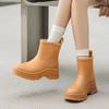 Platform Rubber Boots Women Work Garden Galoshes Waterproof Rainboots Woman Rain Shoes Oil-proof Non-slip Kitchen Footwear