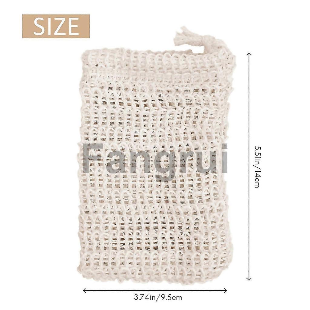 For 10 Pack Natural Sisal Soap Bag Exfoliating Soap Saver Pouch Holder