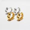 Classic Versatile Spiral Twist Small Ear Buckle Fashionable Personality Versatile Round Earrings Female Commuter 746