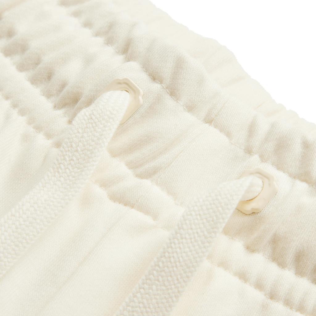 Li Ning Sports Trend Series Solid Color Mid Waist Drawstring Comfortable Breathable Straight Leg Casual Shorts Men Shorts Off-White AKSU235-12