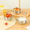 400 мл симпатичная детская миска с двойной ручкой 304 нержавеющая сталь миска для риса антипригарная суповая миска кухонный набор столовых приборов