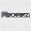 3D Metal Rdesign R Design Front Grill Car Badge Sticker Emblem Decal Decoration For XC40 XC60 XC90 V90 S90 S60 V60 V40 C70