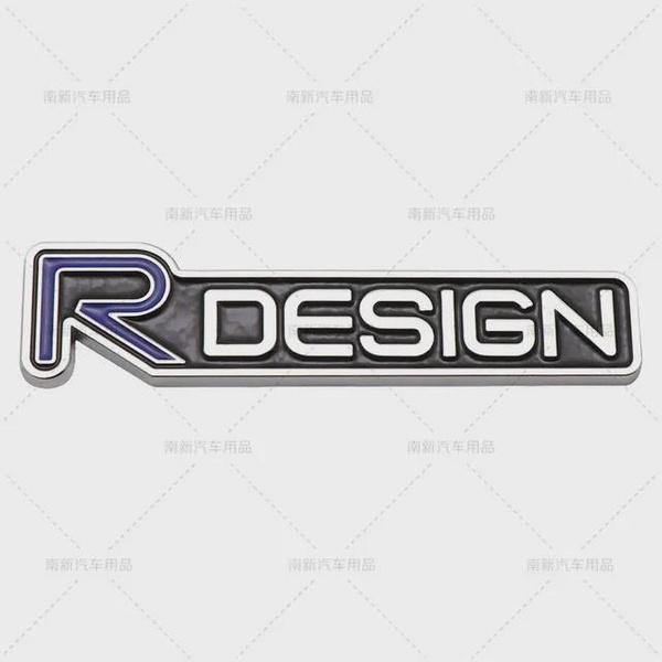3D Metal Rdesign R Design Front Grill Car Badge Sticker Emblem Decal Decoration For XC40 XC60 XC90 V90 S90 S60 V60 V40 C70