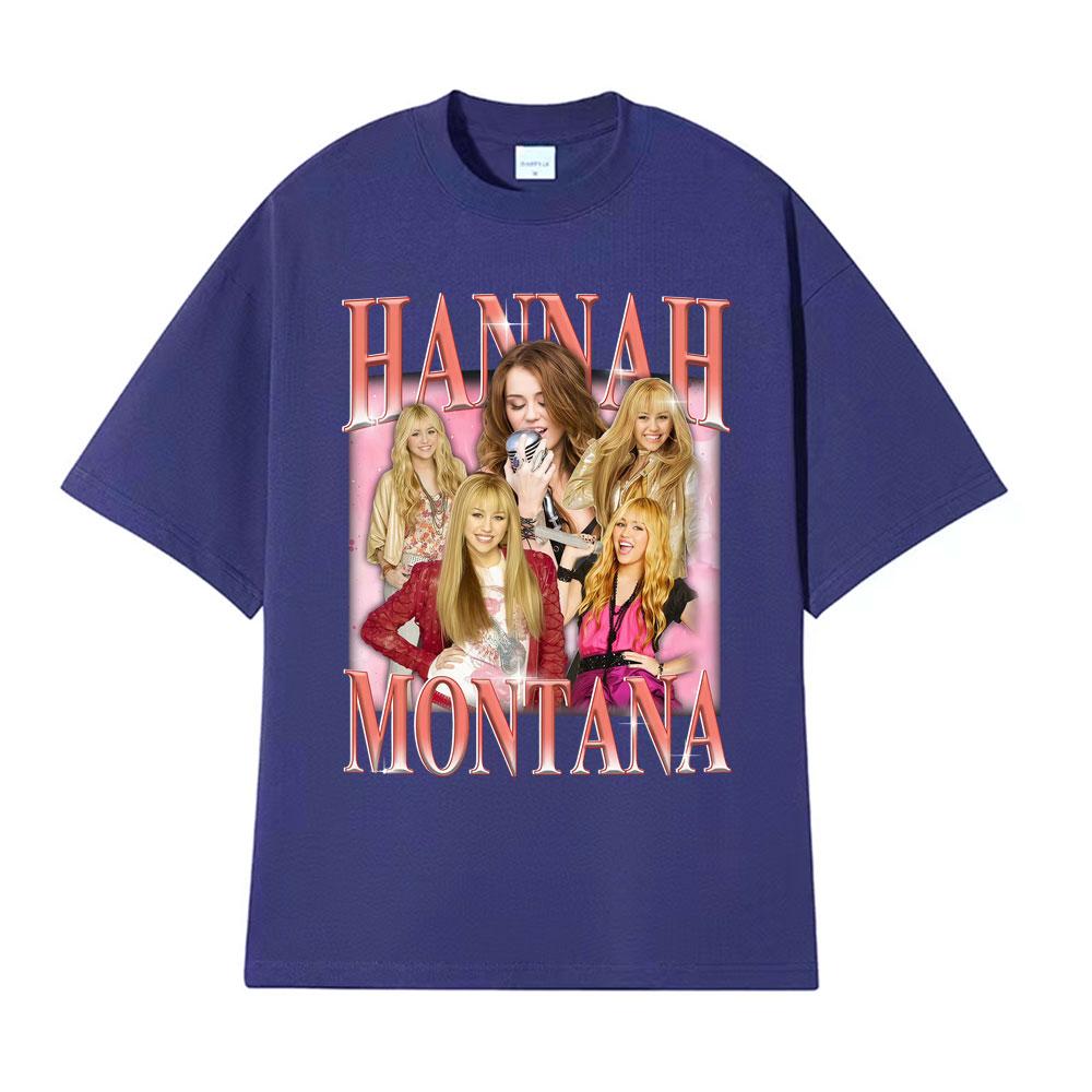 Hannah Montana Vintage 90s Graphic Tshirt Unisex Womens Clothing Aesthetic High Street T Shirts pure Cotton Short Sleeve Tshirts