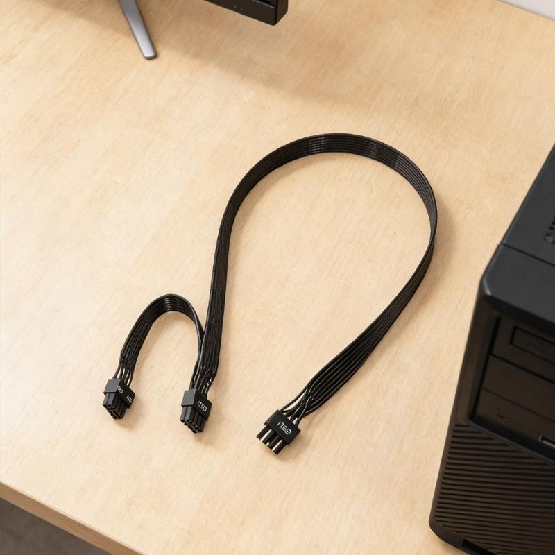 Прочный кабель питания CPU 8-pin на двойной 8-pin (4+4) длиной 80 см для продвинутых игровых систем