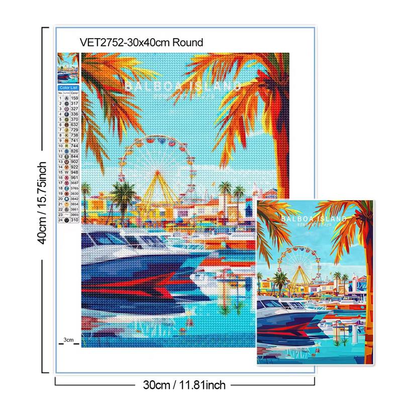 Городская архитектура Алмазная картина Набор для самостоятельной вышивки крестом Лондонская улица Полный круглый мозаичный узор Украшение для дома для начинающих