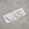 3D ABS V6 Логотип Черный Хром Буквы Значок Эмблема Наклейка Декаль на Задний Багажник Автомобиля
