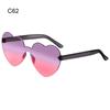 Adults Gradient Lenses Colorful Heart Glasses Shades Party Sun Glasses Heart-shaped Sunglasses