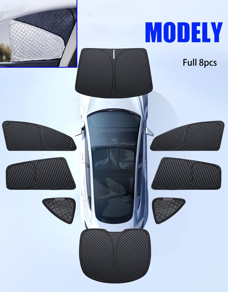 Upgrade Privacy Sunshade For Tesla Model 3 Y Juniper 2026 2025-2020 Front Side Window Sun Shade Windwhield Blind Shading Camping