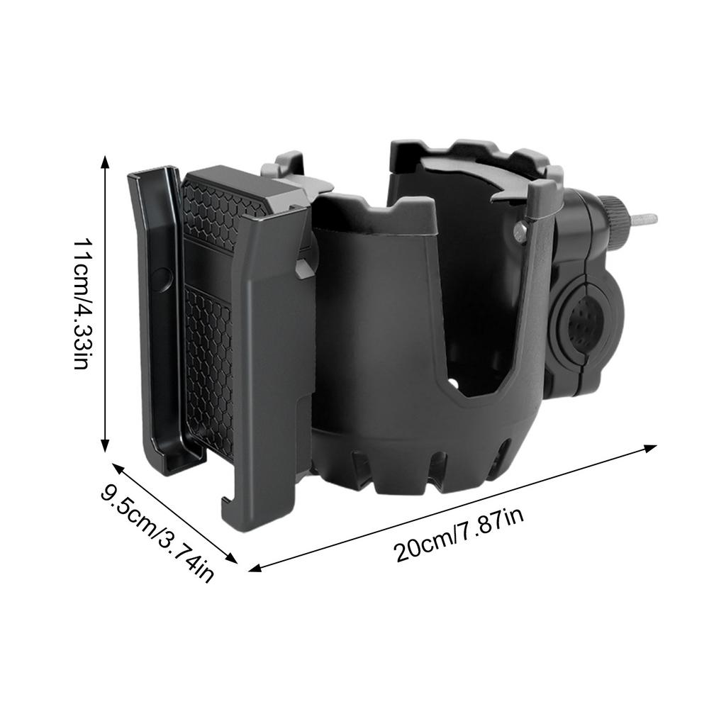 Motorcycle Bottle Holder Phone Mount Water Bottle Holder Cell Phone Holder Bike Cup Holder 2 In 1 Handlebar & Frame Drink Holder