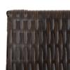 6 Panel Room Divider in Brown Poly Rattan