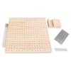 9.3in Rubber Wooden Crochet Blocking Board Crochet Accessories with 20pcs Steel Pins Stand for