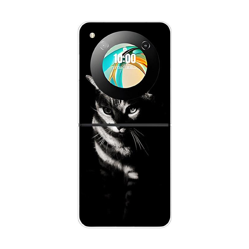 Чехол для ZTE Nubia Flip NX724J Модный Расписной Прозрачный Жесткий ПК Складной Для ZTE Libero Flip 5G A304ZT Прозрачная Крышка Телефона Funda