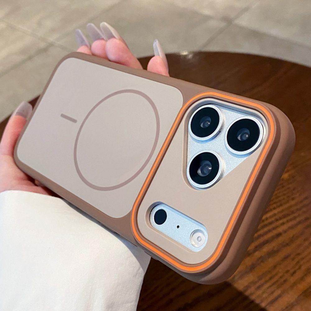 For Magsafe Silicone Case For iPhone Air 17 16 15 14 13 12 11 Pro Max 16 15 14 Plus Phone Case Color collision Shockproof Cover
