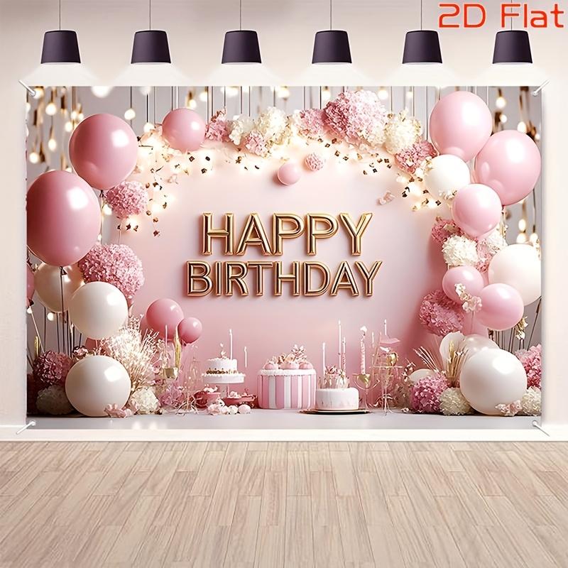 A 2D flat banner coated in rose gold specially designed for birthday parties.PMJ