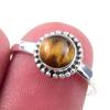 Натуральный камень Тигровый глаз Ручной работы Кольцо из стерлингового серебра 925 пробы Размер 7 V2B59