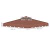 Replacement Roof For Gazebo 3x3 M Double Layer Canopy With 8 Drainage Holes Brown
