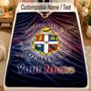 Flannel BlanketLuton Town Custom Name Text Personalized Soft Warm Throw Blanket Home Decor Gift
