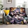 Jujutsu Kaisen, аниме, плюшевая кровать, тонкие одеяла для пикника с героями мультфильмов, современное фланелевое одеяло, Gedruckt Bettdecke Geschenk