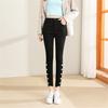 Spring and Autumn New Thin High-waisted Slim-fitting Leggings Women's Black Versatile Outer Wear Small Feet Women's Pants