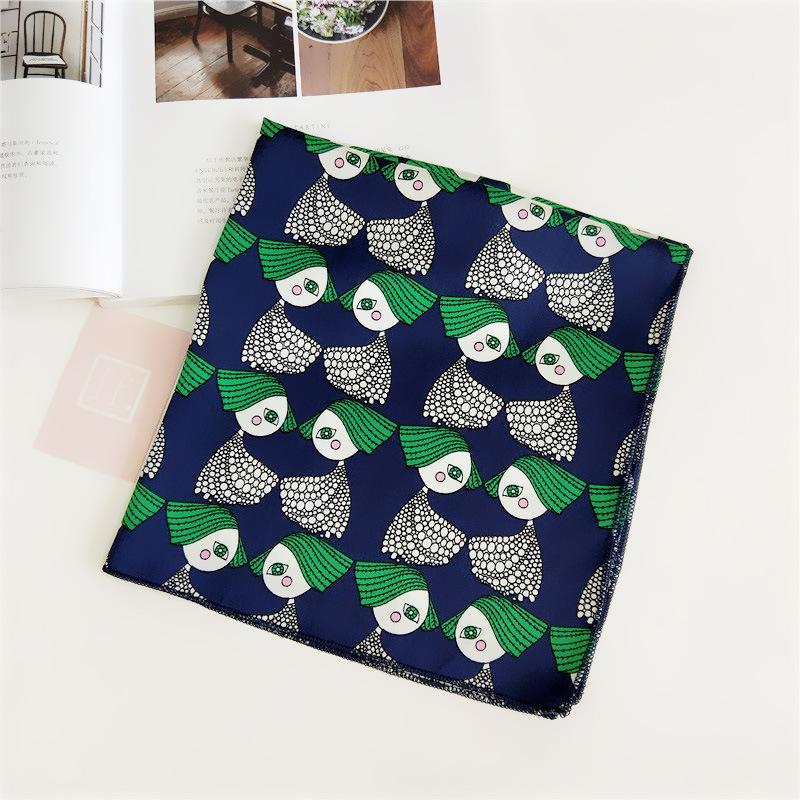 Decorative Simple Texture Silk Scarf Women'S New Style Spring And Autumn Summer Fashion Versatile Headscarf Work Scarf