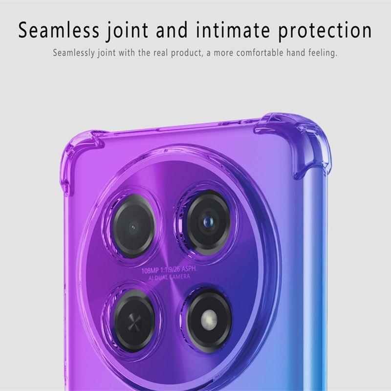 Силиконовый чехол с градиентом для Huawei Nova 12i 12 SE 12S 12pro Lite Nova 11 Pro 11i 10 9 SE с четырьмя углами, противоударные подушки безопасности, мягкий полупрозрачный чехол из ТПУ