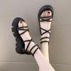 Fashion Woman Shoes Outdoor Strappy Sexy Beach Platform Sandals For Women Comfort Luxury Summer With Premium Offer Asian Size 2024
