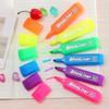 4Pcs Highlighters Paragraph Candy Color Large Capacity Neon Pen Paint Marker Rainbow Pens Writing Supplies Random Color