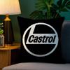 Logo C-Castrol Pillow Case Plush Fabric Soft Double Sided Print Home Sofa High Quality Cushion Cover Throw