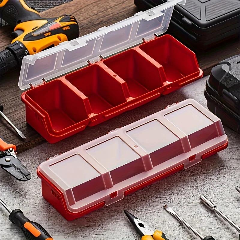 Durable Plastic Hardware and Jewelry Storage Case 1Pcs Multi Compartment Organizer Box for Screws Small Parts