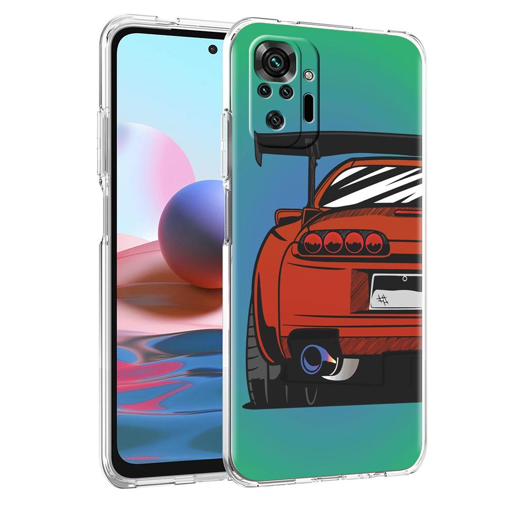 Чехол для телефона для Xiaomi Redmi Note 15 14 5G 13 12 10 11 Pro Plus 4G 14C 13C 12C Мягкий ТПУ чехол Япония JDM Спортивные Автомобили Комикс