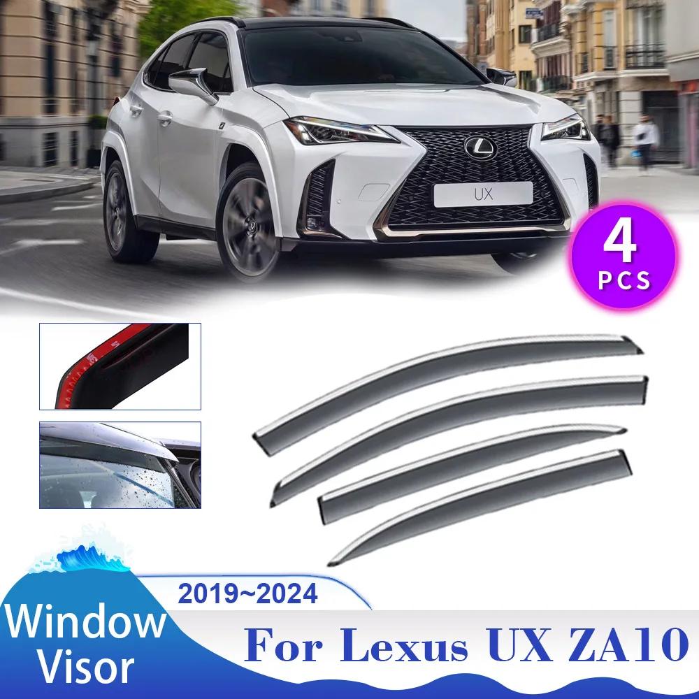 Козырек для окон Lexus UX ZA10 250h 200 F Sport 2019~2024 Боковые стороны автомобиля Солнцезащитные вентиляционные решетки Дымозащитные щитки Чехлы Тент Укрытие Аксессуары