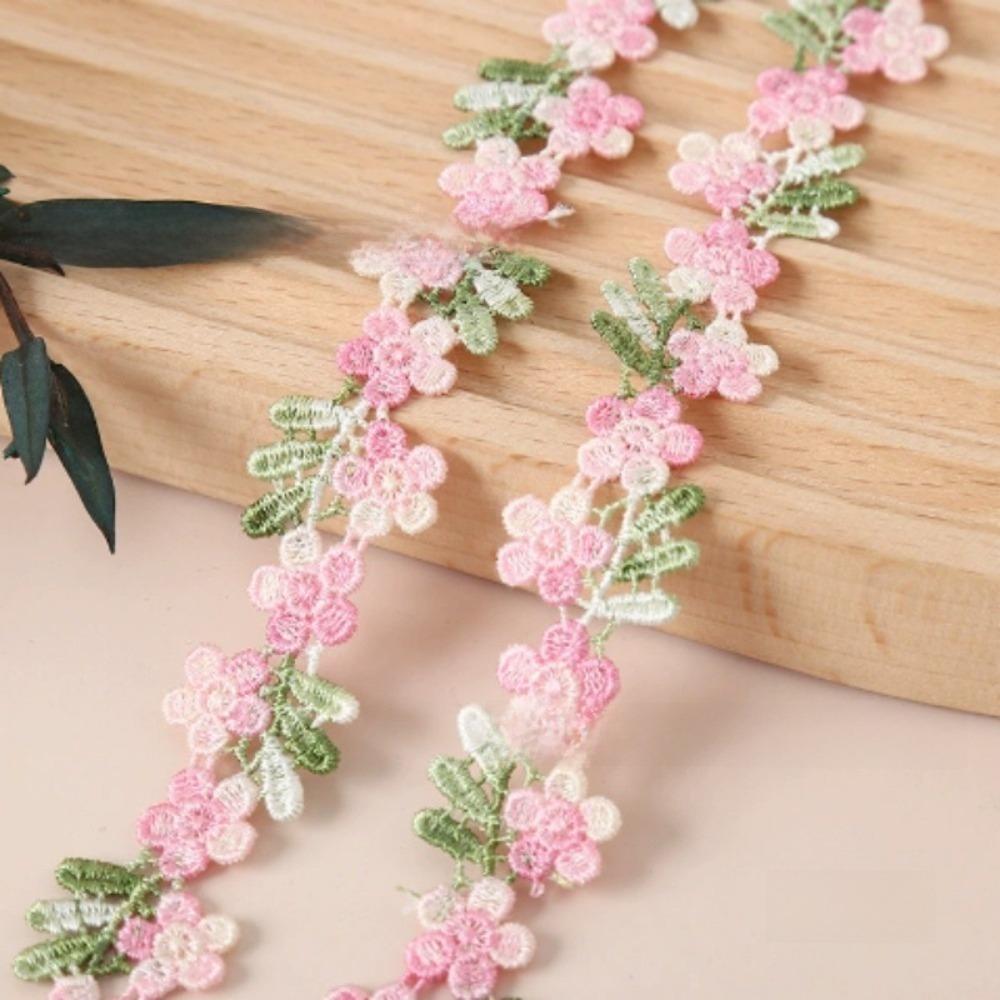 Water-soluble Flower Lace Trim 2cm Wide Small Floral Lace Embroidered Lace Trim Sewing Projects