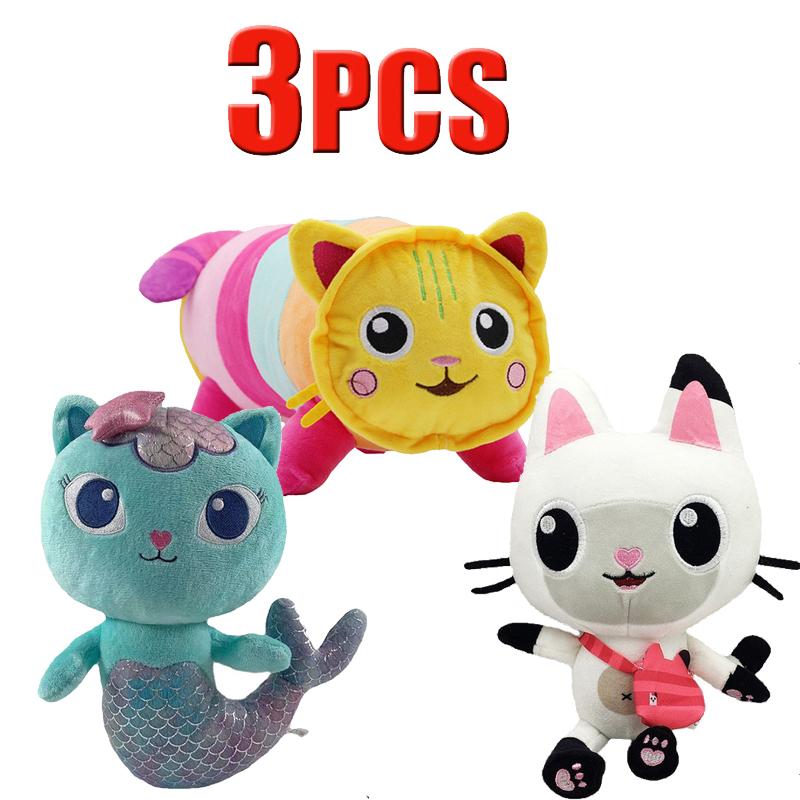 ## in Gabby Dollhouse Plush Toy Mercat Cartoon Stuffed Animals Smiling Cat Car Cat Hug Gaby Girl Dolls Kids Birthday Gifts