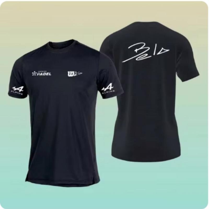 2024 Летняя Свободная Мужская Теннисная Футболка Модная Однотонная Футболка с Коротким Рукавом и Круглым Вырезом Дышащая Быстросохнущая Спортивная Футболка для Матча