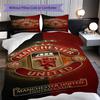 Manchester Legacy Emblem Bedding (1 * duvet cover + 2 * pillowcase, without core) 2D Flat Bedding set Christmas birthday gift Soft and comfortable
