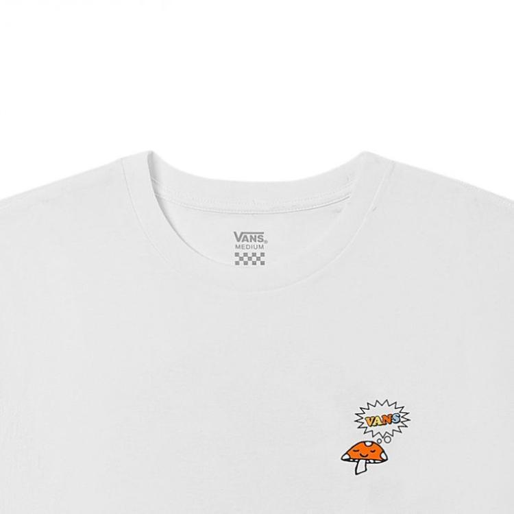 Vans Удобная Мягкая Дышащая Приятная к коже Футболка с коротким рукавом обычного кроя Женские топы Белая VN0A7YHEWHT